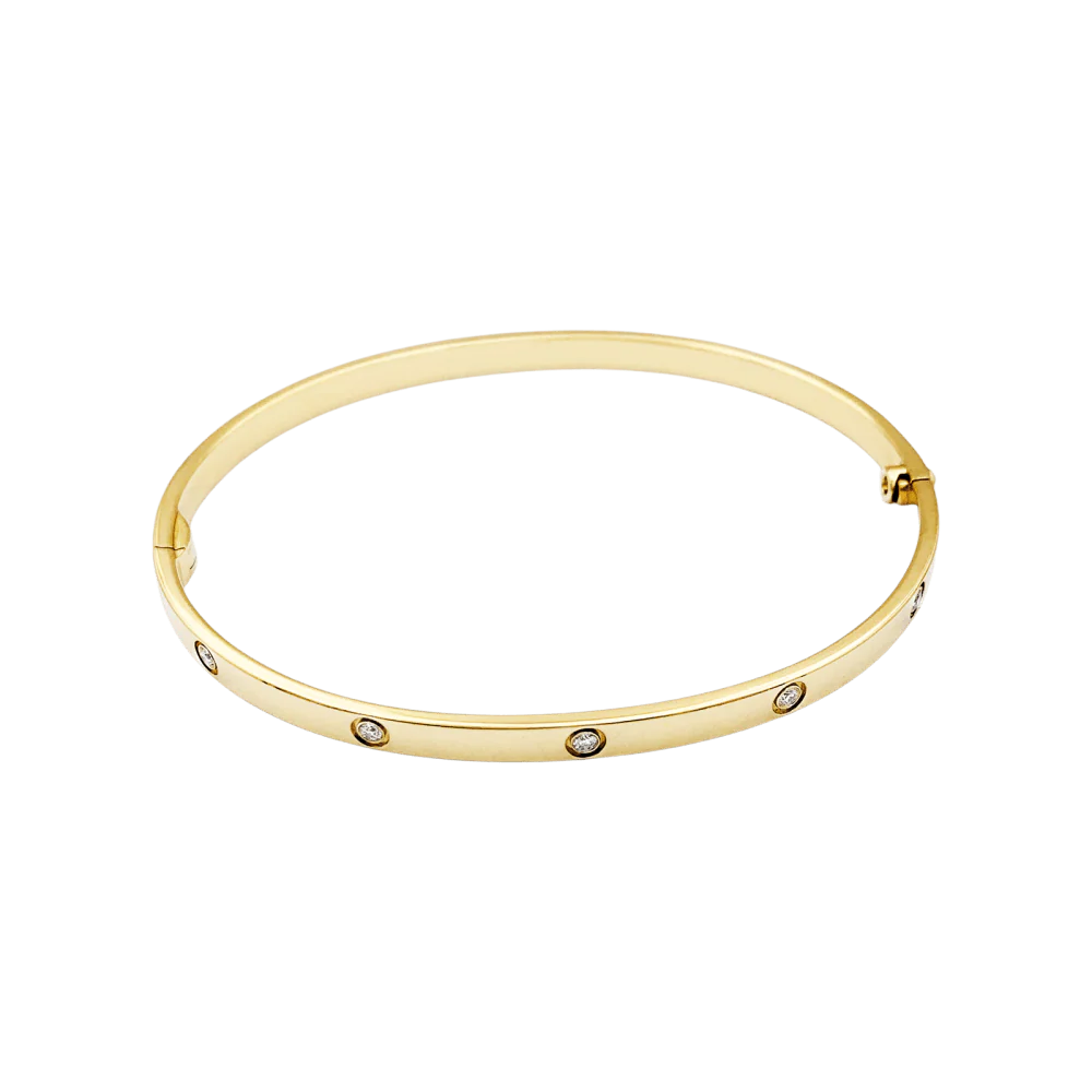 Bracelet Jonc CARTIER "Love" en or jaune et diamants - Image 4