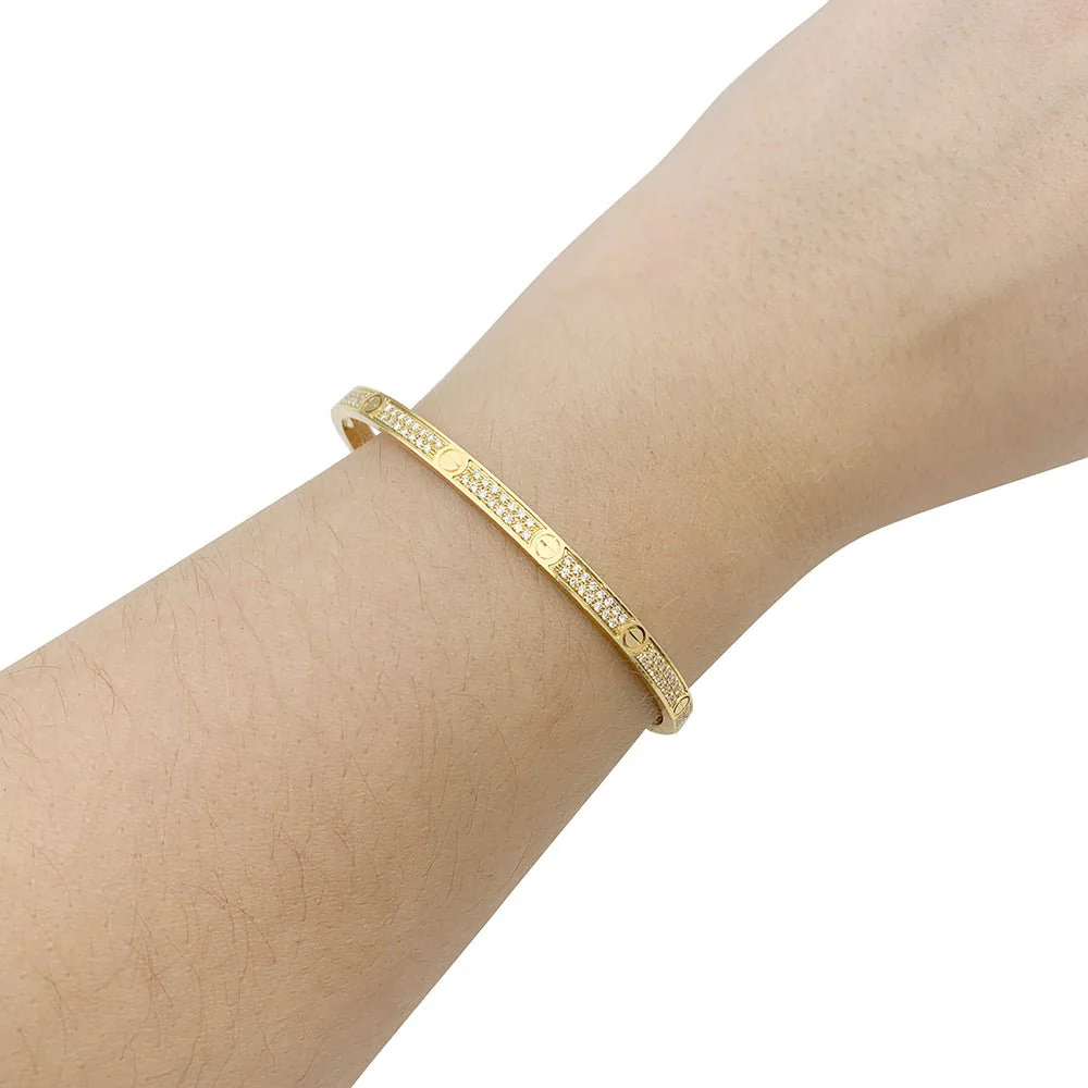 Bracelet CARTIER "Love" en or jaune et diamant - Image 2