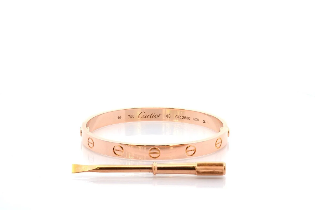 Bracelet CARTIER "Love" en or rose - Image 3