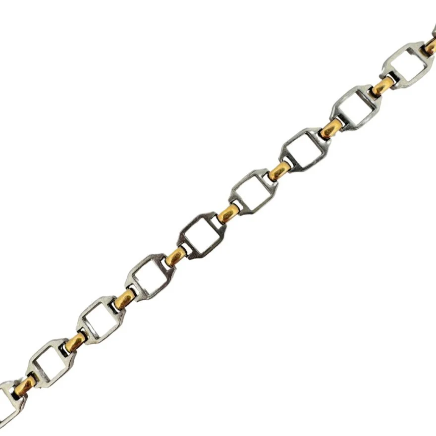 Bracelet CARTIER "Santos" en or jaune et acier - Image 2