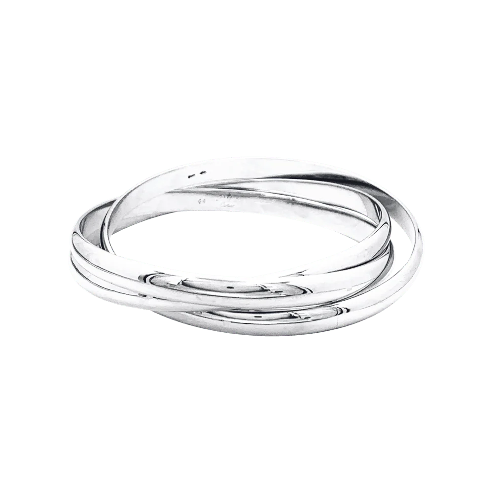 Bracelet Jonc CARTIER "Trinity" en platine - Image 3