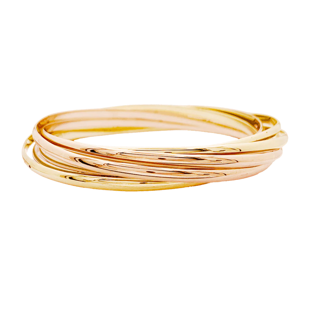 Bracelet Jonc CARTIER "Trinity Semainier" en or jaune, or blanc et or rose