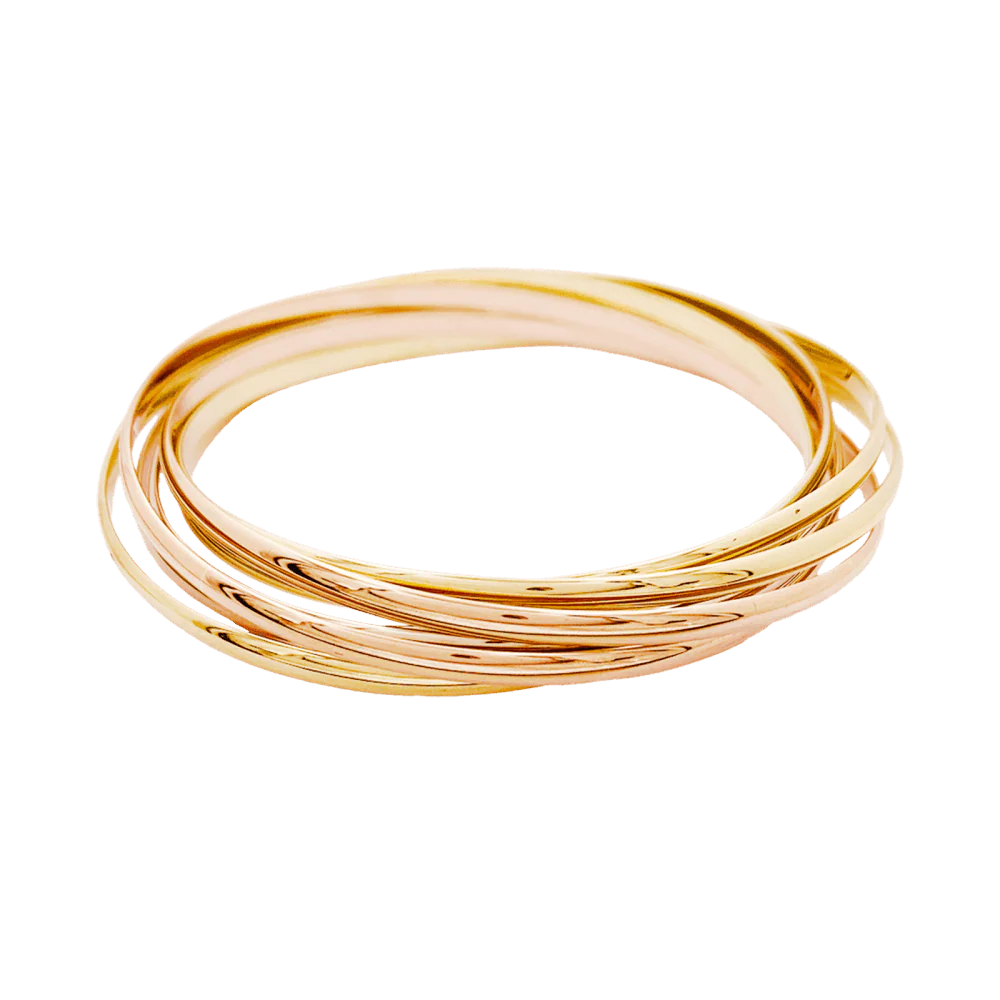 Bracelet Jonc CARTIER "Trinity Semainier" en or jaune, or blanc et or rose - Image 3