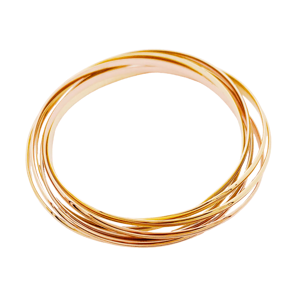 Bracelet Jonc CARTIER "Trinity Semainier" en or jaune, or blanc et or rose - Image 4