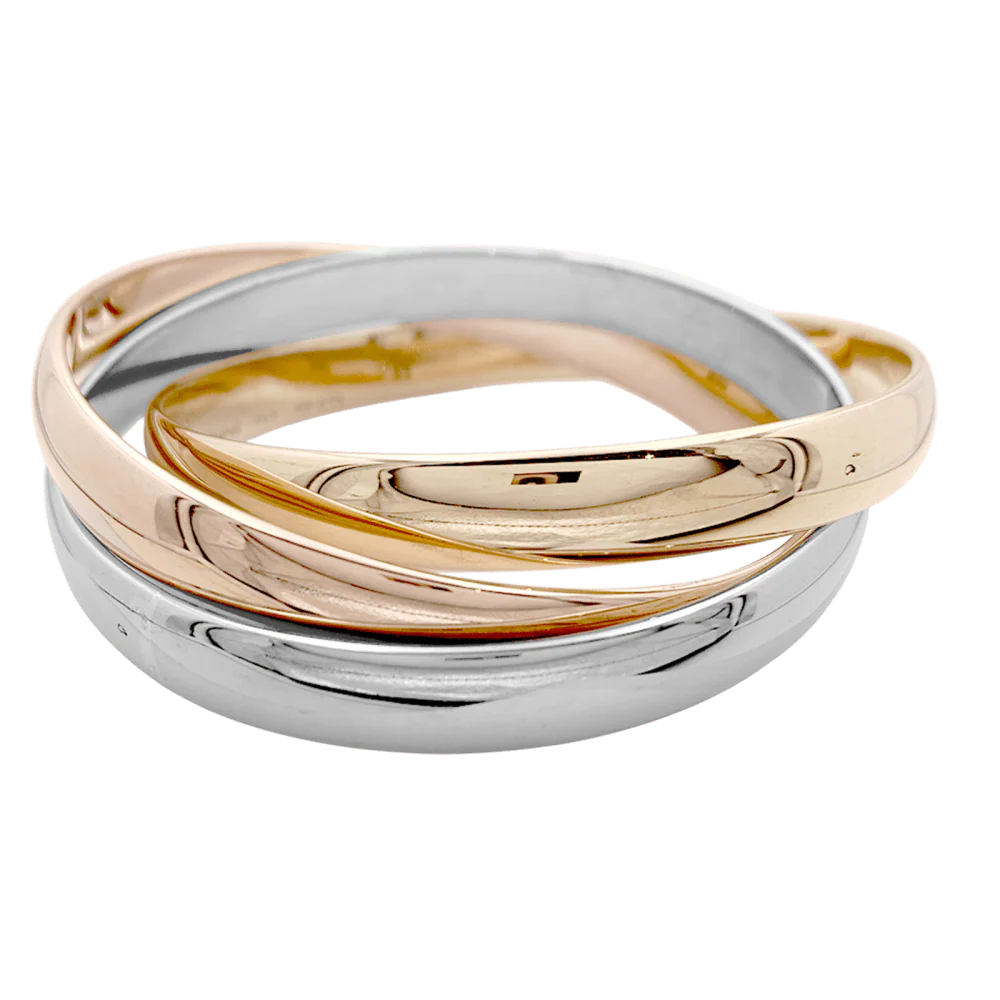 Bracelet Joncs CARTIER "Trinity" en or jaune, or blanc et or rose - Image 4