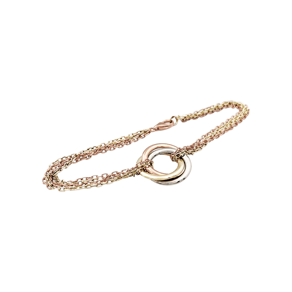 Bracelet CARTIER "Trinity" en or jaune, or blanc et or rose
