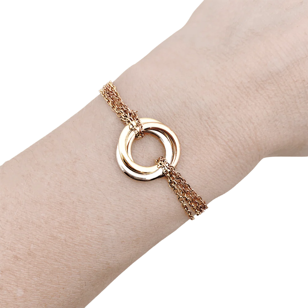Bracelet CARTIER "Trinity" en or jaune, or blanc et or rose - Image 2
