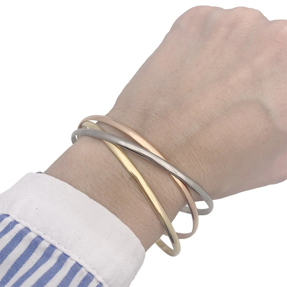 Bracelet CARTIER "Trinity" en or jaune, or blanc et or rose PM - Image 5