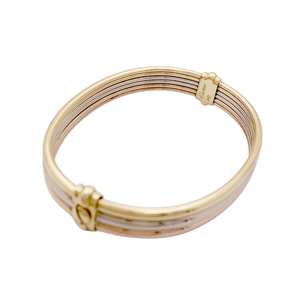 Bracelet Jonc CARTIER "Vétéran" en or jaune, or blanc et or rose - Image 5
