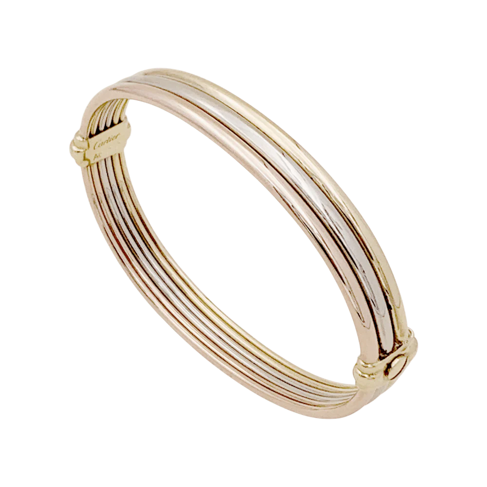 Bracelet Jonc CARTIER "Vétéran" en or jaune, or blanc et or rose - Image 6