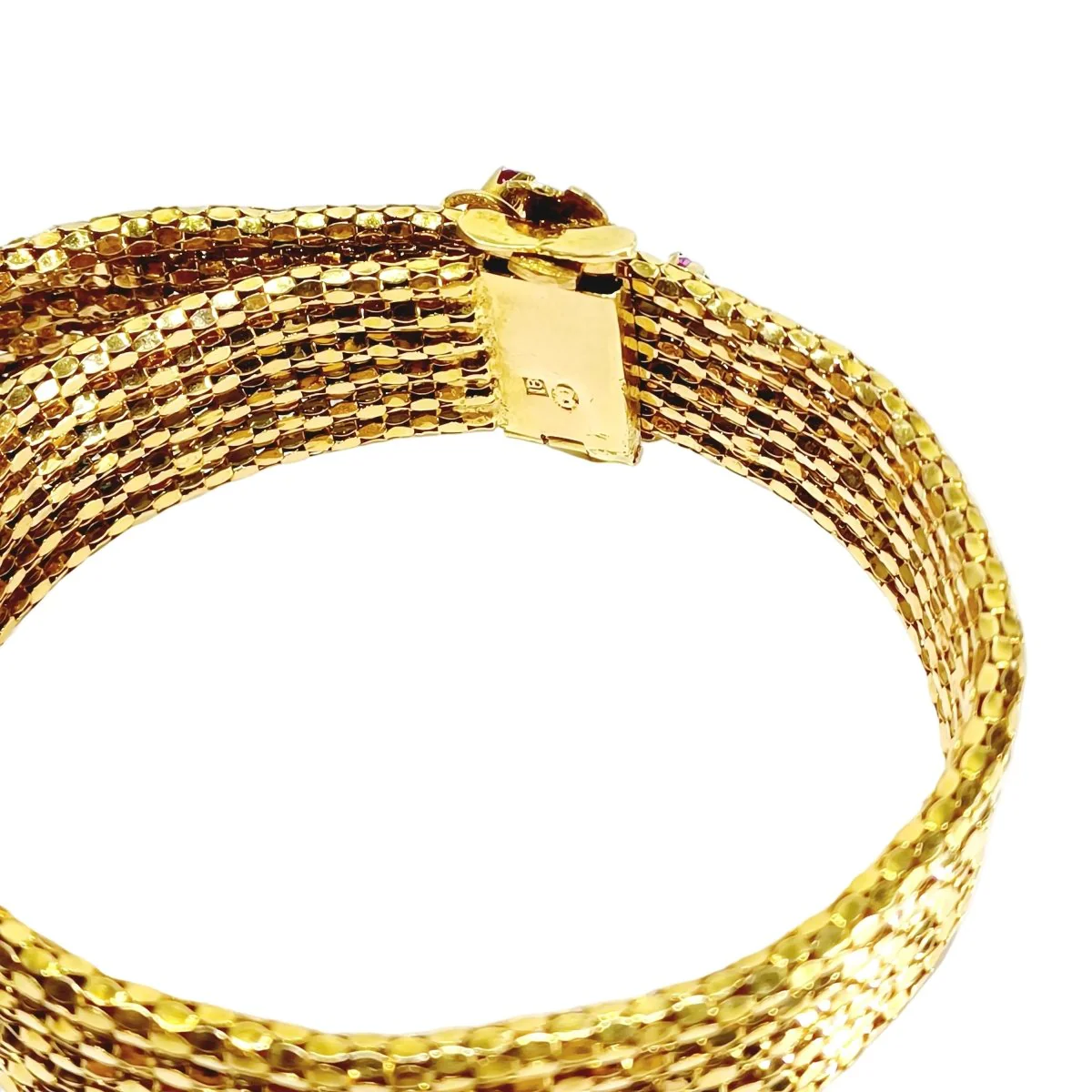 Bracelet Ceinture en or champagne et rubis - Image 8
