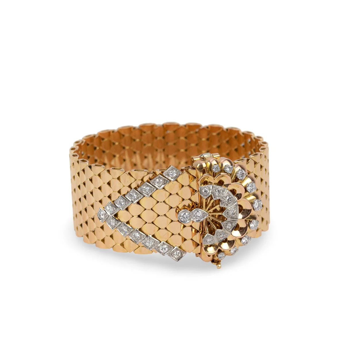 Bracelet Ceinture en or jaune et diamants