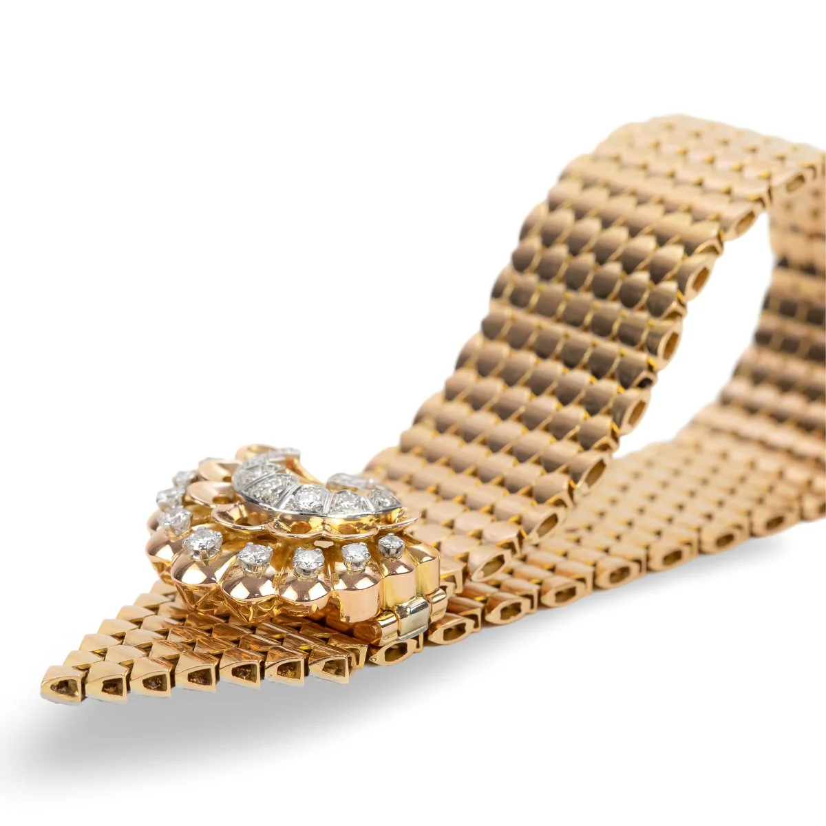 Bracelet Ceinture en or jaune et diamants - Image 4