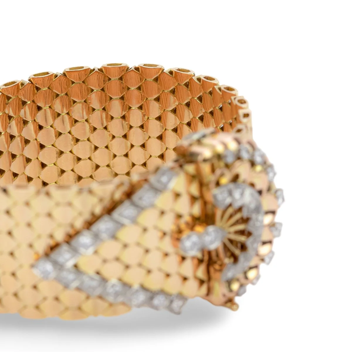 Bracelet Ceinture en or jaune et diamants - Image 7