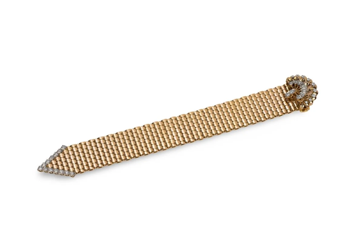 Bracelet Ceinture en or jaune et diamants - Image 8