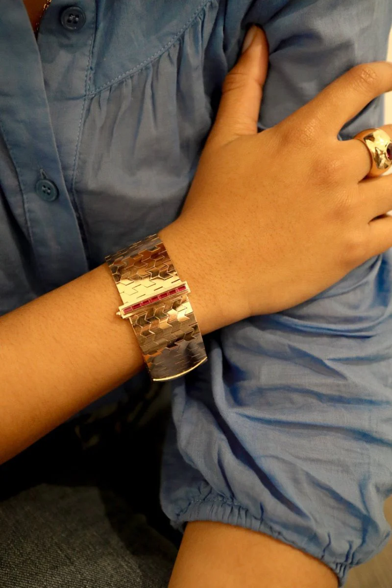 Bracelet Ceinture en or jaune et rubis - Image 2