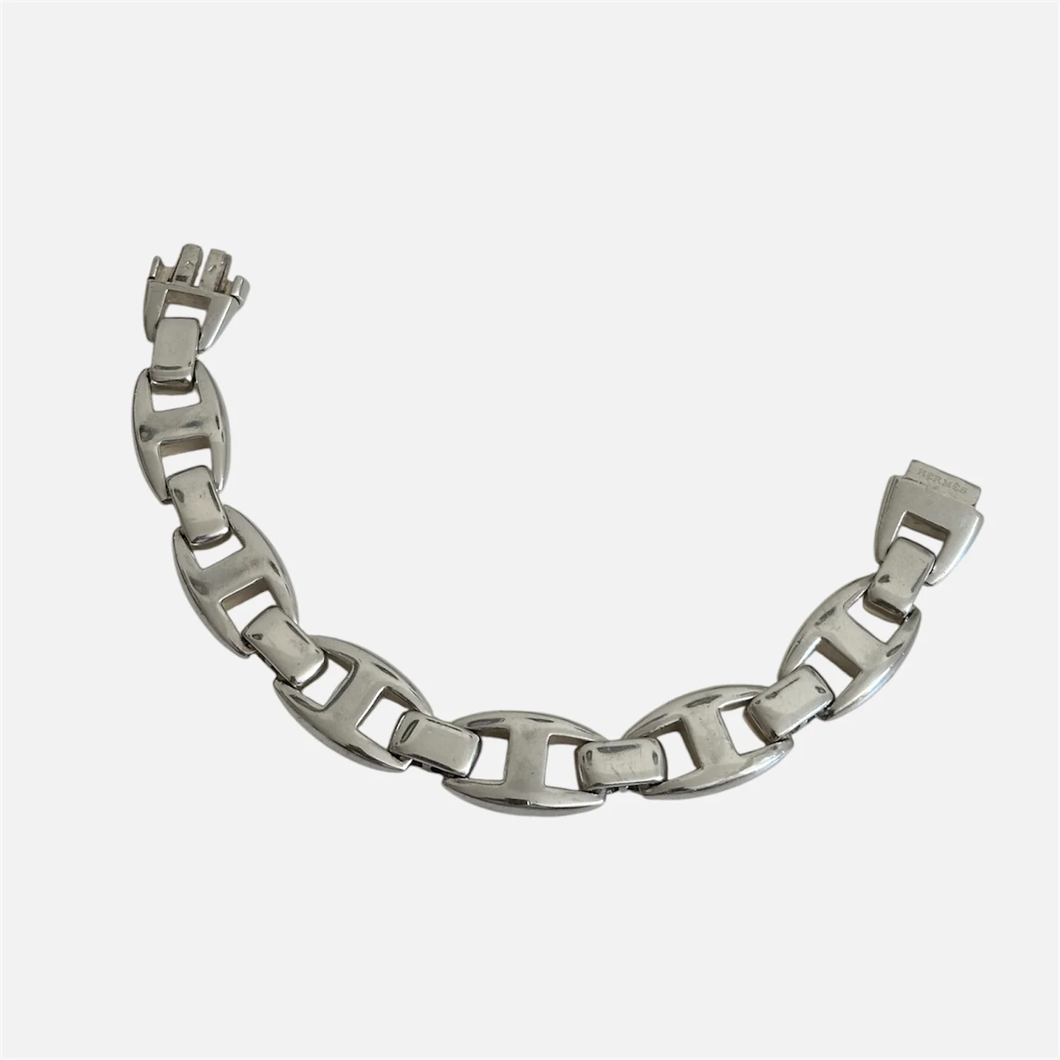 Bracelet Chaîne HERMÈS "Cassiopée" GM en argent