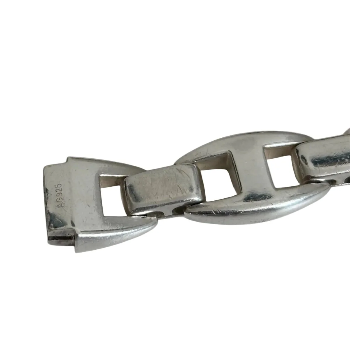 Bracelet Chaîne HERMÈS "Cassiopée" GM en argent - Image 8