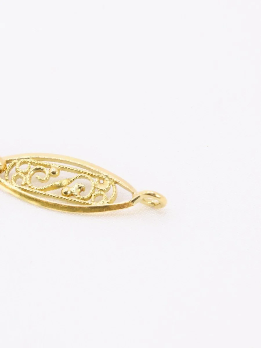 Bracelet chaîne maille filigrane or jaune - Image 6