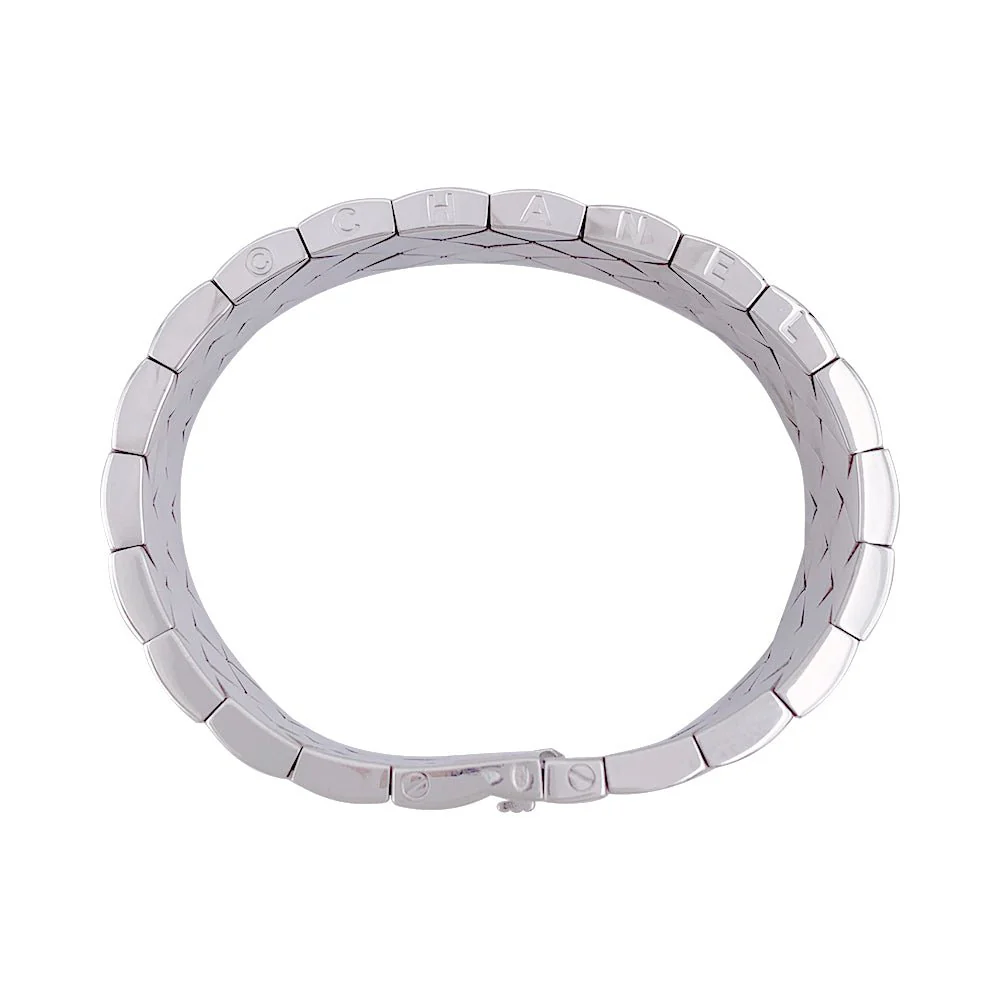 Bracelet CHANEL "Matelassé" en or blanc - Image 3