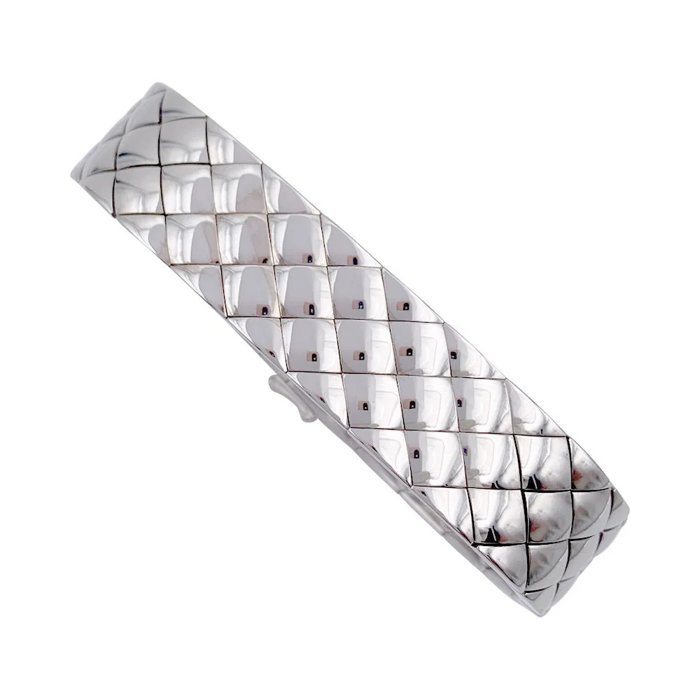 Bracelet CHANEL "Matelassé" en or blanc - Image 6