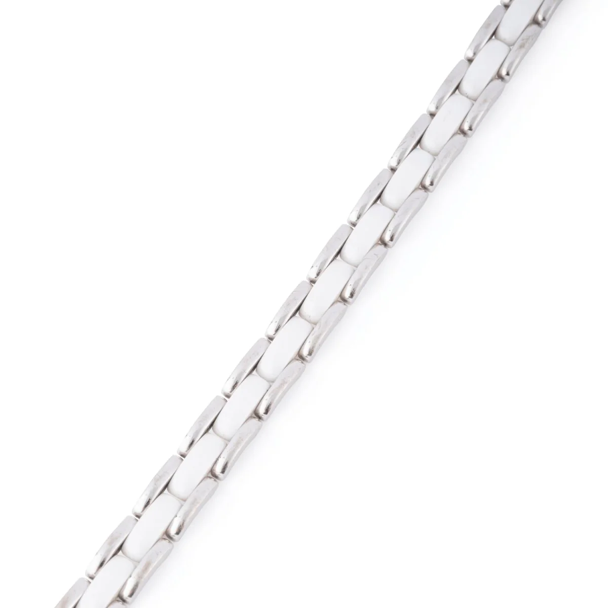Bracelet CHANEL "Ultra", en or blanc et céramique blanche - Image 2
