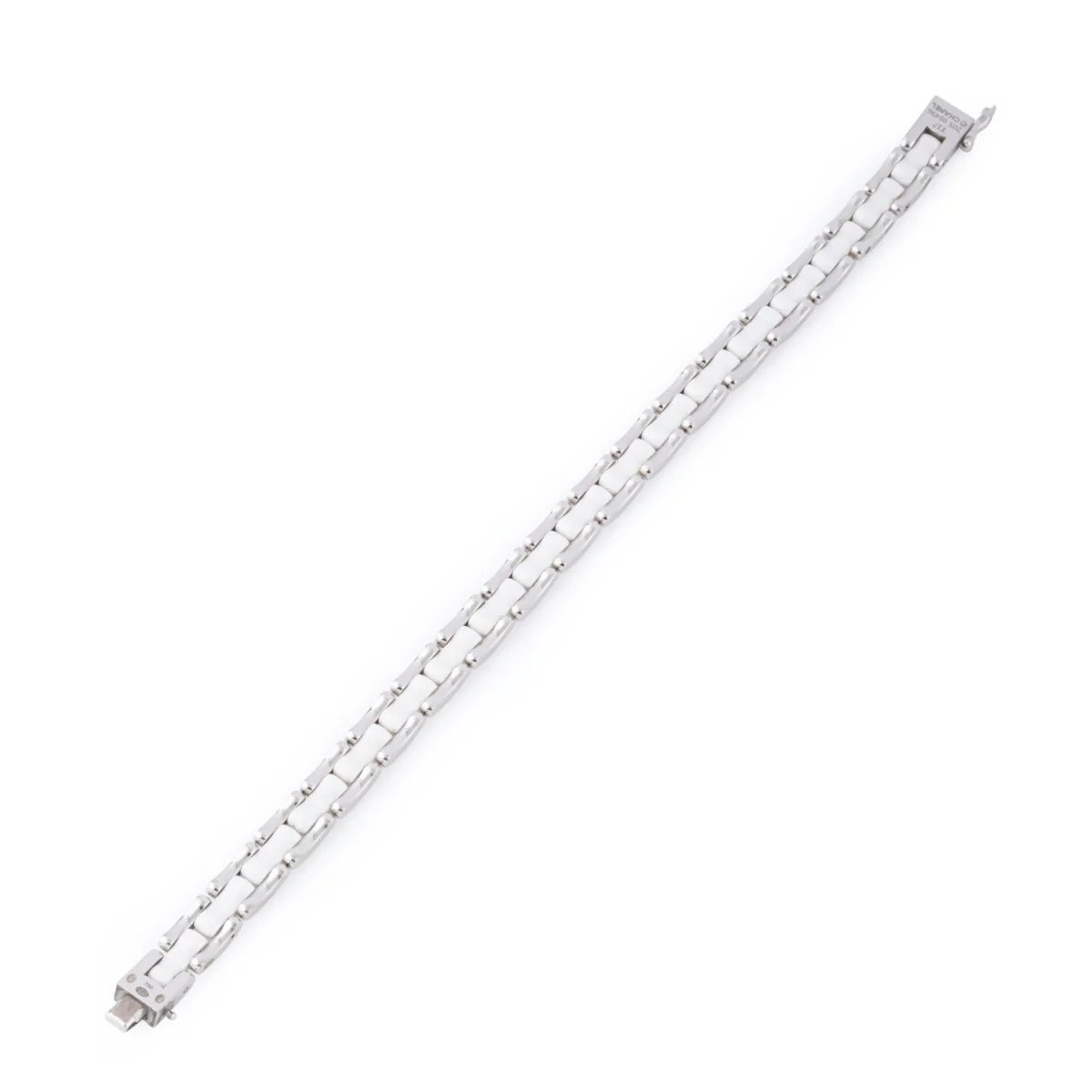 Bracelet CHANEL "Ultra", en or blanc et céramique blanche - Image 3