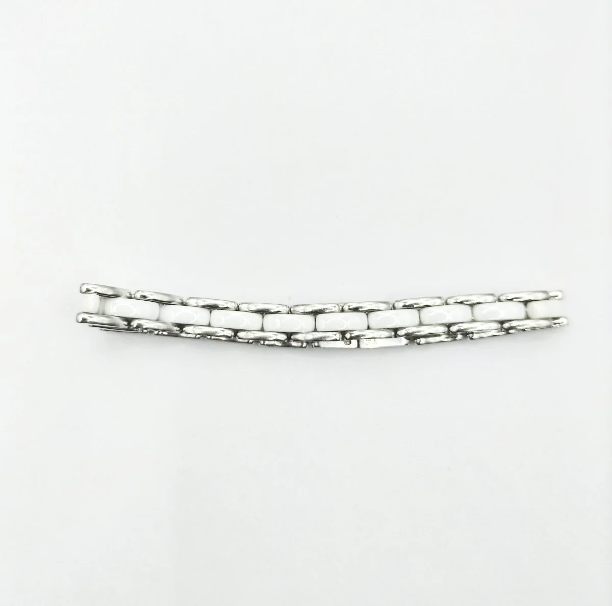 Bracelet CHANEL "Ultra", en or blanc et céramique blanche - Image 4
