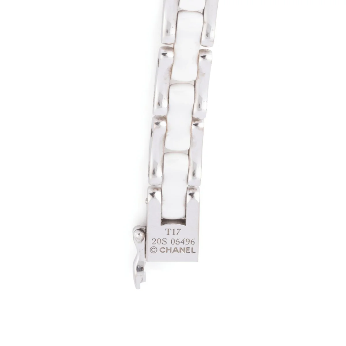 Bracelet CHANEL "Ultra", en or blanc et céramique blanche - Image 5