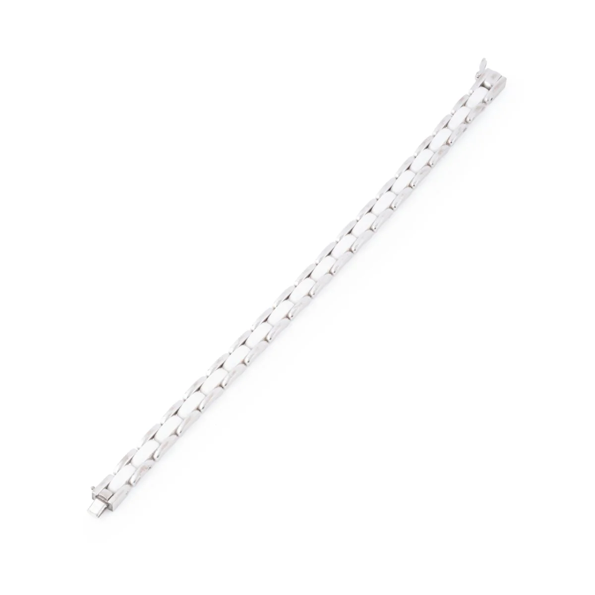 Bracelet CHANEL "Ultra", en or blanc et céramique blanche - Image 6