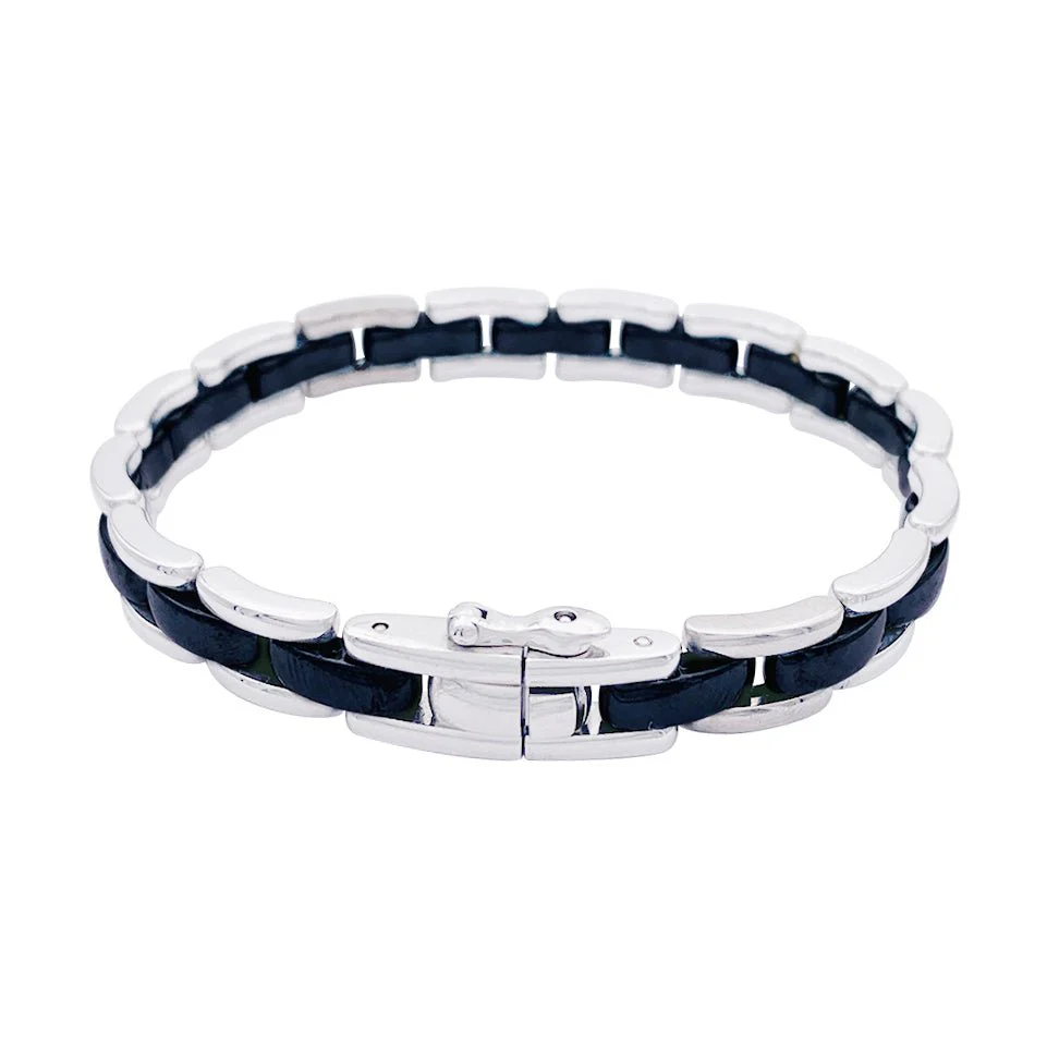 Bracelet Chanel "Ultra" en or blanc et céramique - Image 3
