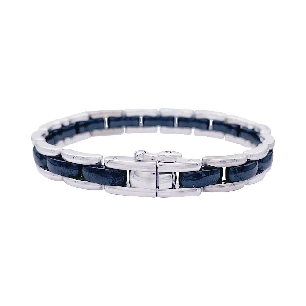 Bracelet Chanel "Ultra" en or blanc et céramique - Image 4