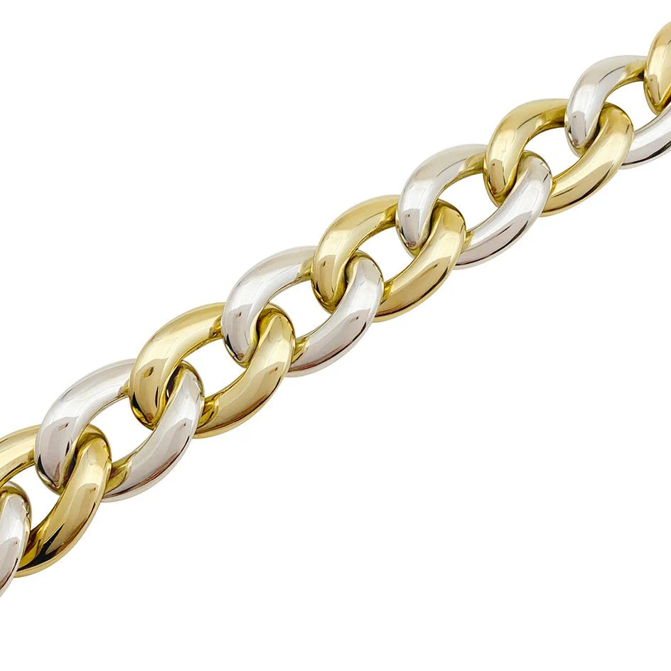 Bracelet Maille CHAUMET "gros maillons" en deux tons d'or - Image 5