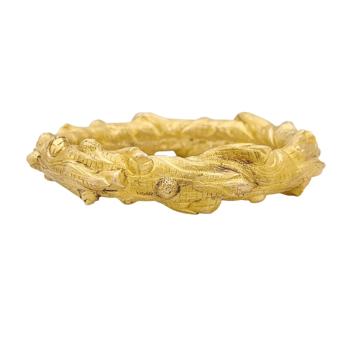 Bracelet Jonc "Chêne" or jaune
