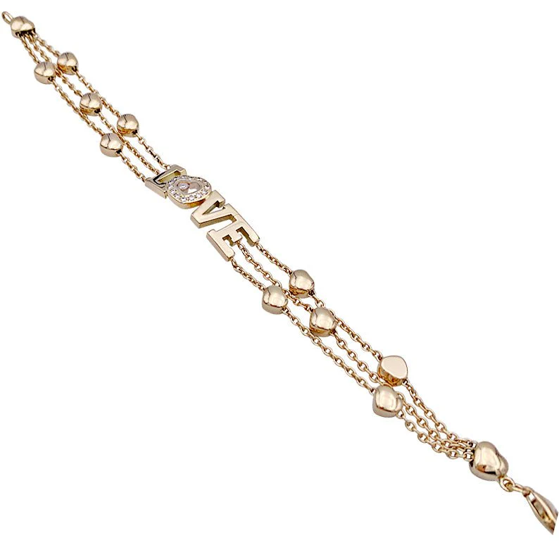 Bracelet CHOPARD “Love Happy Diamonds" en or jaune et diamants - Image 4