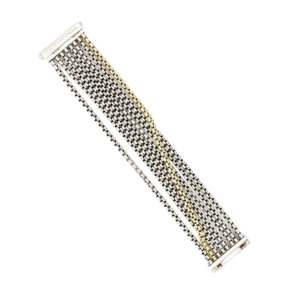 Bracelet DAVID YURMAN en argent et or jaune - Image 3