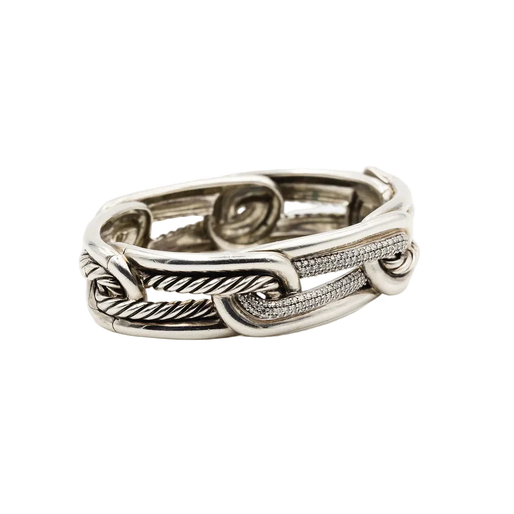 Bracelet DAVID YURMAN "Labyrinthe" en argent et diamants - Image 3