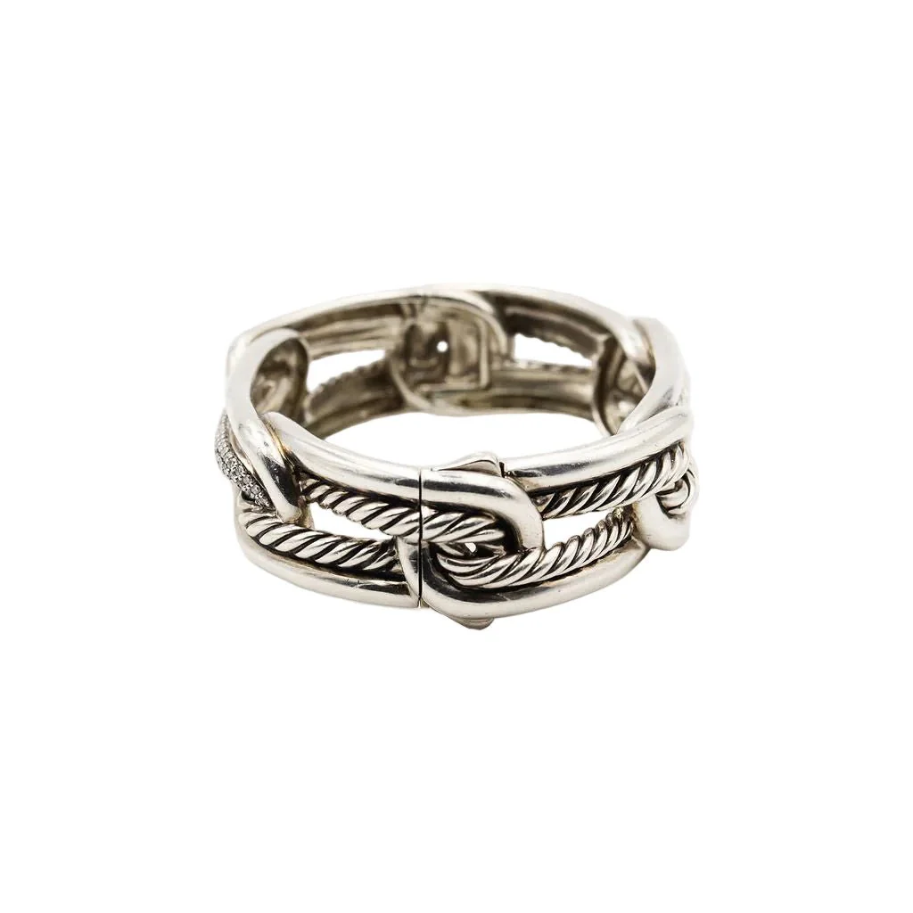 Bracelet DAVID YURMAN "Labyrinthe" en argent et diamants - Image 4