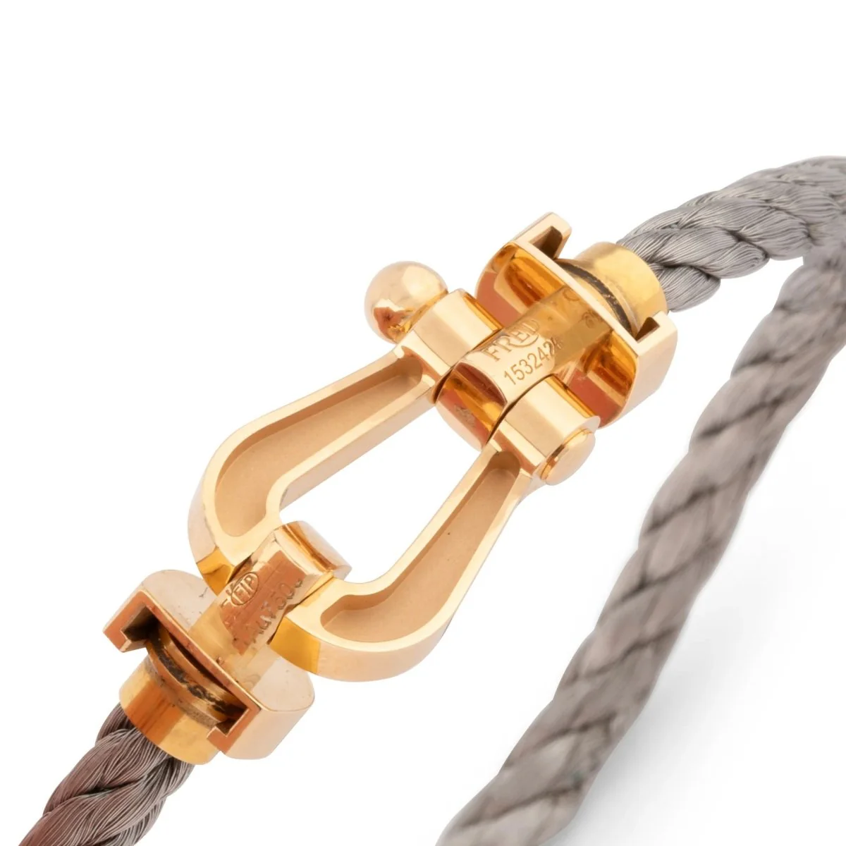 Bracelet de la maison Fred force 10 en or et acier - Image 5