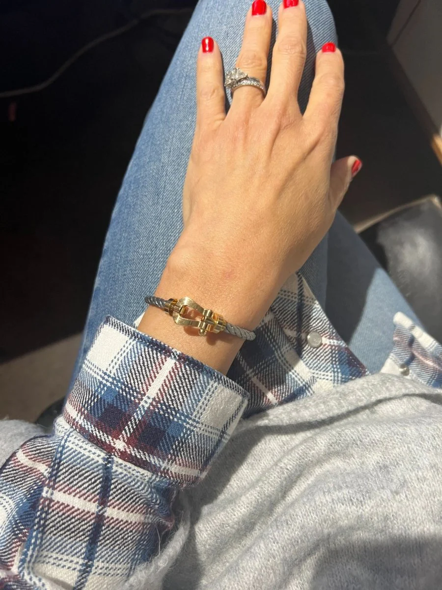 Bracelet de la maison Fred force 10 en or et acier - Image 9