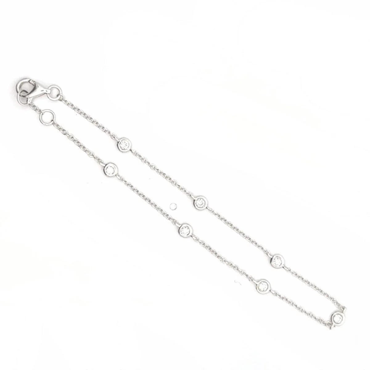 Bracelet en or blanc et diamants
