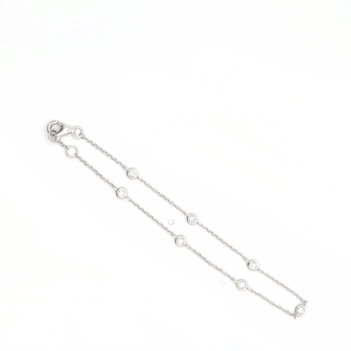 Bracelet en or blanc et diamants - Image 2