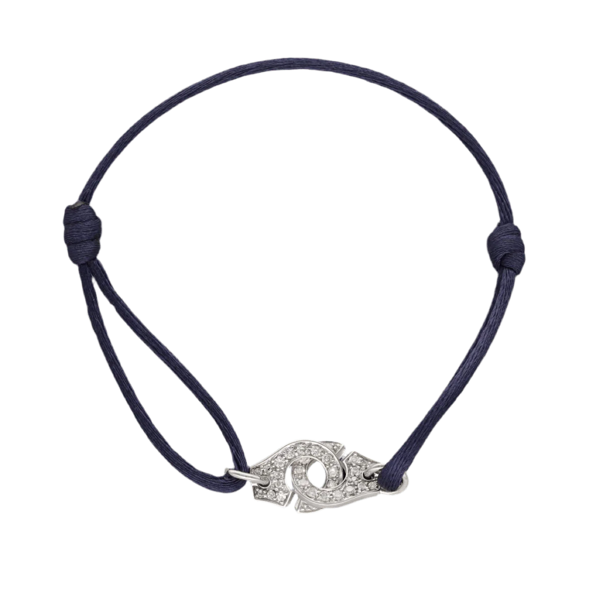 Bracelet Souple DINH VAN "Menottes" en or blanc et diamants