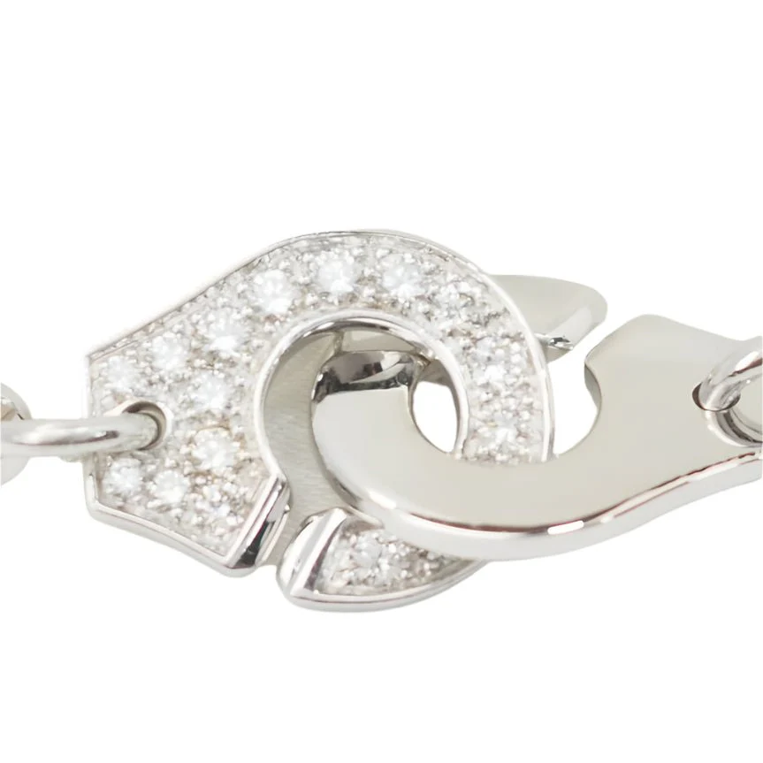 Bracelet DINH VAN Menottes R12 en or blanc et diamants - Image 3
