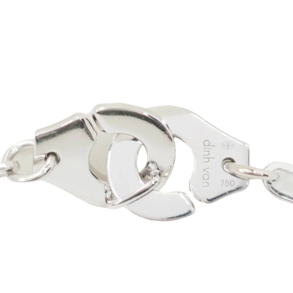 Bracelet DINH VAN Menottes R12 en or blanc et diamants - Image 4