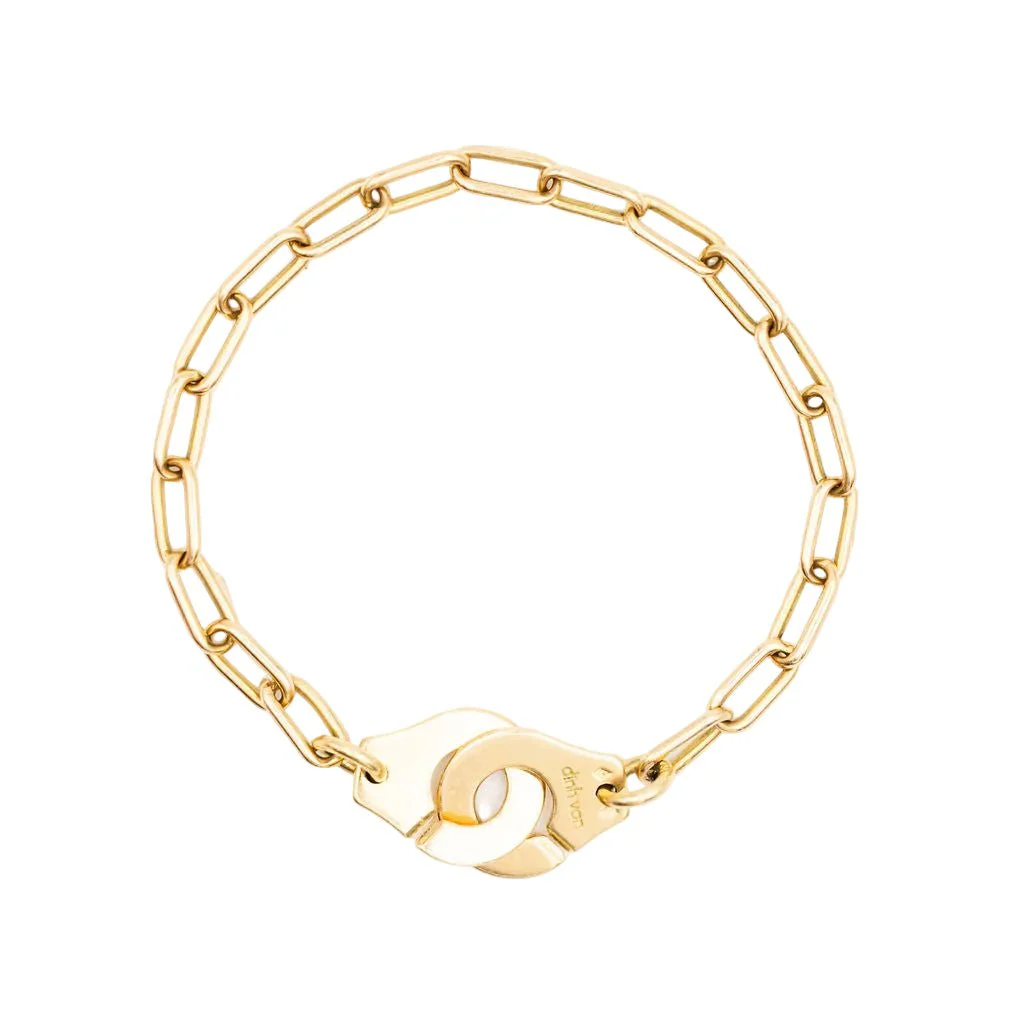 Bracelet Maille DINH VAN "Menottes R12" en or jaune