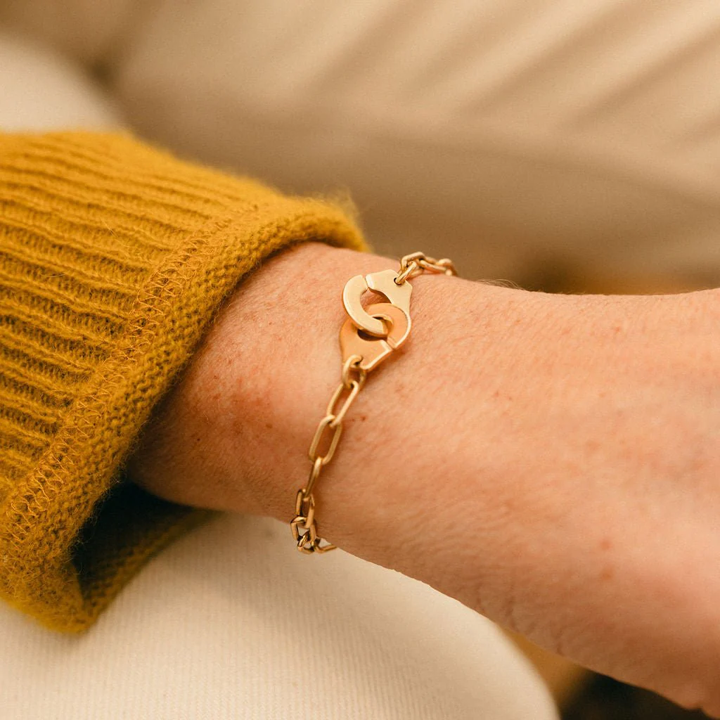 Bracelet Maille DINH VAN "Menottes R12" en or jaune - Image 2
