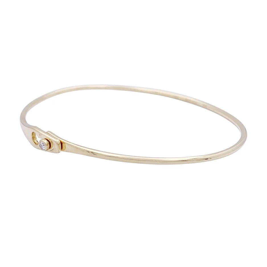 Bracelet Jonc DINH VAN "Serrure" en or jaune, et un diamant. - Image 5