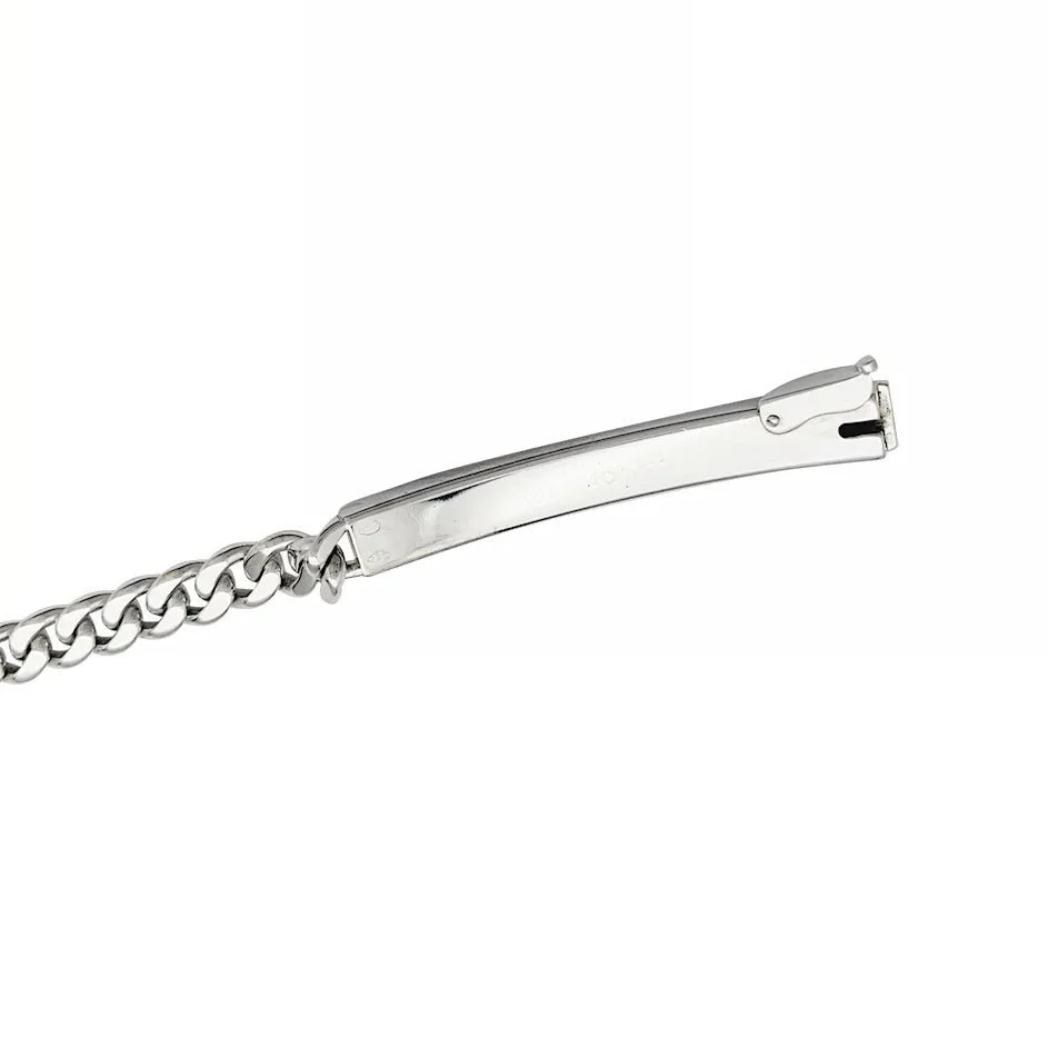 Bracelet DIOR "Gourmette" en or blanc et diamants - Image 2