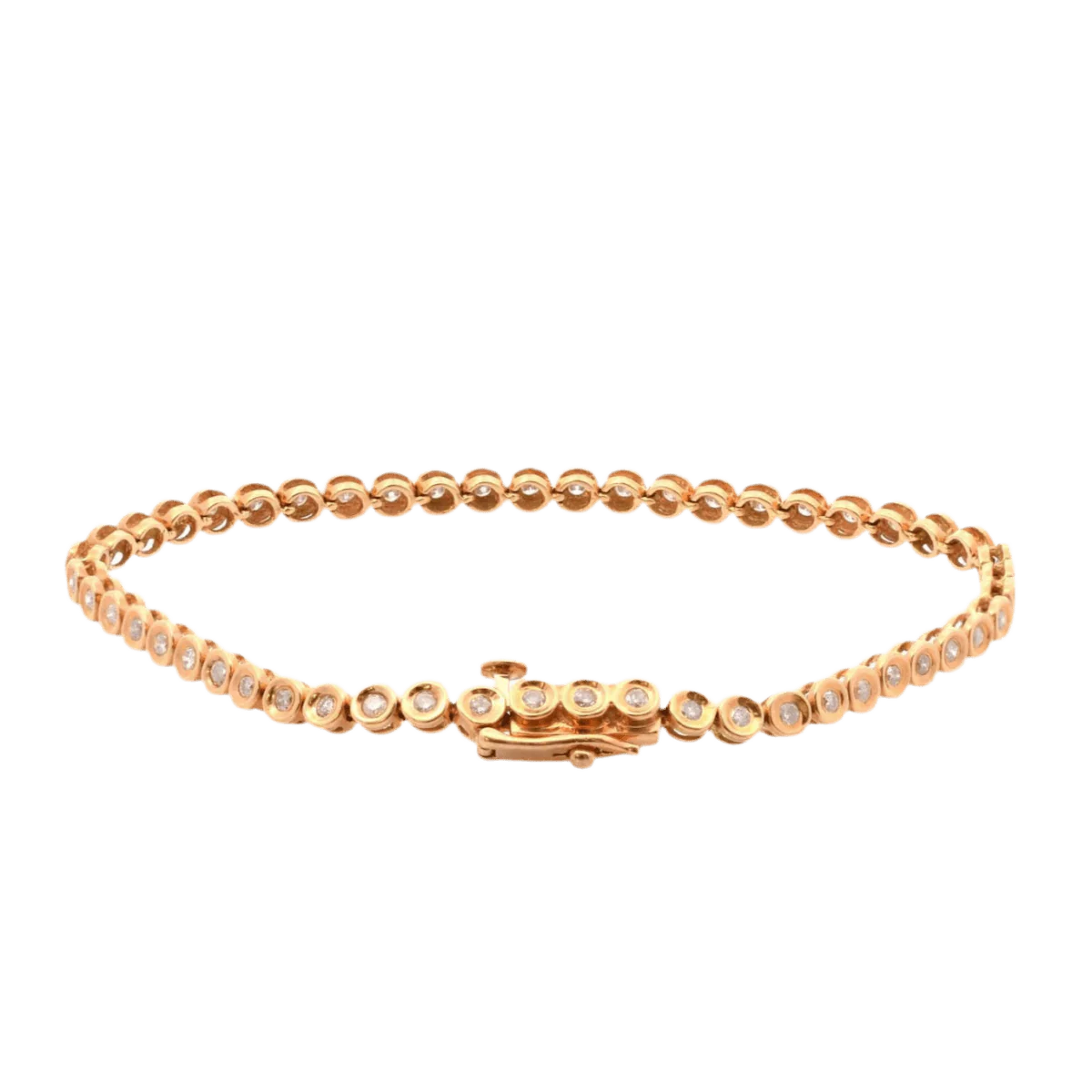 Bracelet Ligne en or jaune et diamants - Image 2